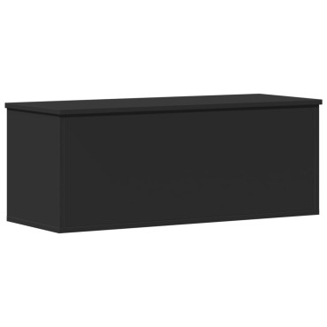 vidaXL Κουτί Αποθήκευσης Μαύρο 90x35x35cm Επεξεργασμένο Ξύλο 1 τεμ.