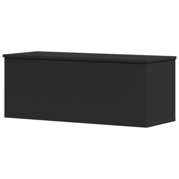 vidaXL Κουτί Αποθήκευσης Μαύρο 90x35x35cm Επεξεργασμένο Ξύλο 1 τεμ.