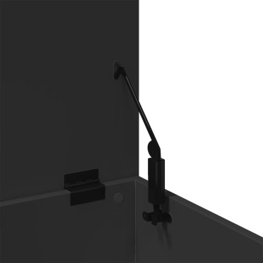 vidaXL Κουτί Αποθήκευσης Μαύρο 90x35x35cm Επεξεργασμένο Ξύλο 1 τεμ.