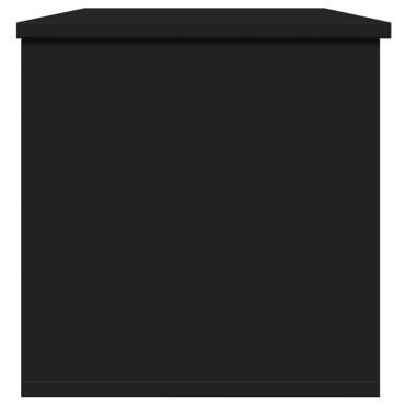 vidaXL Κουτί Αποθήκευσης Μαύρο 102x35x35cm Επεξεργασμένο Ξύλο 1 τεμ.