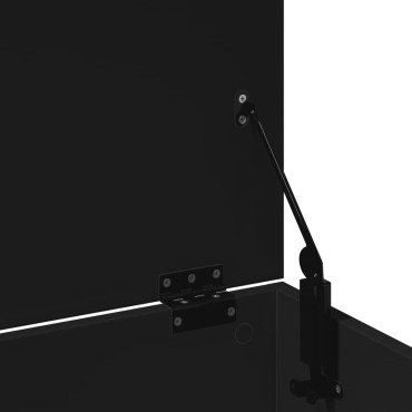 vidaXL Κουτί Αποθήκευσης Μαύρο 102x35x35cm Επεξεργασμένο Ξύλο 1 τεμ.