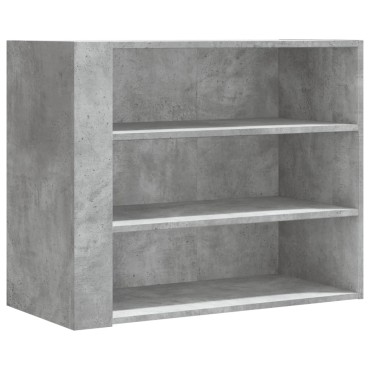 vidaXL Ντουλάπι Τοίχου Γκρι Σκυρ. 75x35x60cm Επεξεργασμένο Ξύλο 1 τεμ.