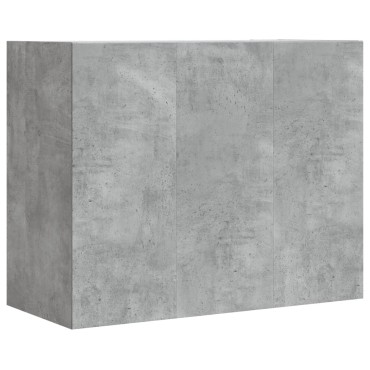 vidaXL Ντουλάπι Τοίχου Γκρι Σκυρ. 75x35x60cm Επεξεργασμένο Ξύλο 1 τεμ.