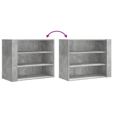 vidaXL Ντουλάπι Τοίχου Γκρι Σκυρ. 75x35x60cm Επεξεργασμένο Ξύλο 1 τεμ.