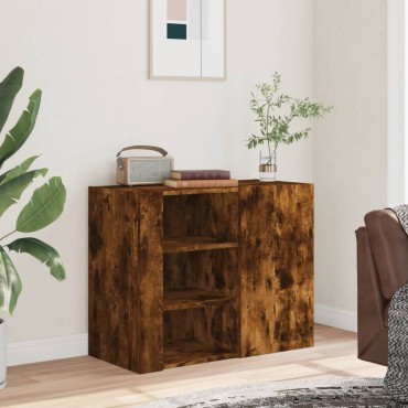 vidaXL Ντουλάπι Τοίχου Καπνιστή Δρυς 75x35x60cm Επεξεργασμένο Ξύλο 1 τεμ.