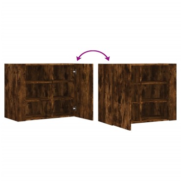 vidaXL Ντουλάπι Τοίχου Καπνιστή Δρυς 75x35x60cm Επεξεργασμένο Ξύλο 1 τεμ.