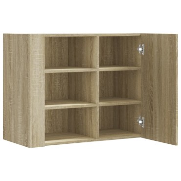 vidaXL Ντουλάπι Τοίχου Sonoma Δρυς 75x35x60cm Επεξεργασμένο Ξύλο 1 τεμ.