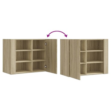 vidaXL Ντουλάπι Τοίχου Sonoma Δρυς 75x35x60cm Επεξεργασμένο Ξύλο 1 τεμ.