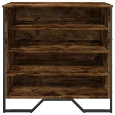vidaXL Παπουτσοθήκη Καπνιστή Δρυς 80x38x78cm από Επεξεργασμένο Ξύλο