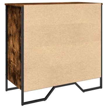 vidaXL Παπουτσοθήκη Καπνιστή Δρυς 80x38x78cm από Επεξεργασμένο Ξύλο