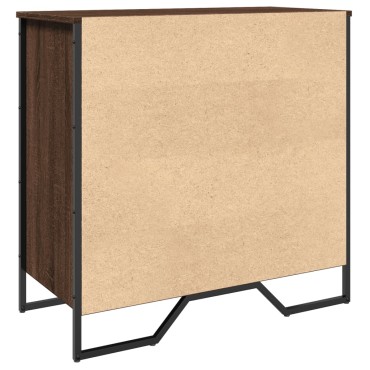 vidaXL Παπουτσοθήκη Καφέ Δρυς 80x38x78cm από Επεξεργασμένο Ξύλο