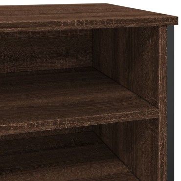 vidaXL Παπουτσοθήκη Καφέ Δρυς 80x38x78cm από Επεξεργασμένο Ξύλο