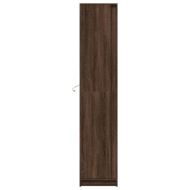 vidaXL Ντουλάπι με LED Δρυς 41,5x32,5x200cm από Επεξεργασμένο Ξύλο 1 τεμ.