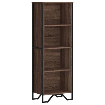 vidaXL Βιβλιοθήκη Καφέ Δρυς 50x31x137,5cm από Επεξεργασμένο Ξύλο 1 τεμ.