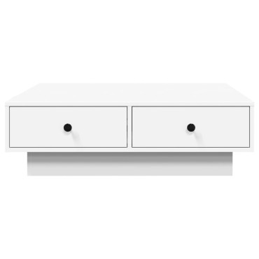 vidaXL Τραπεζάκι Σαλονιού Λευκό 90x90x28cm Επεξεργασμένο Ξύλο 1 τεμ.