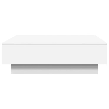vidaXL Τραπεζάκι Σαλονιού Λευκό 90x90x28cm Επεξεργασμένο Ξύλο 1 τεμ.