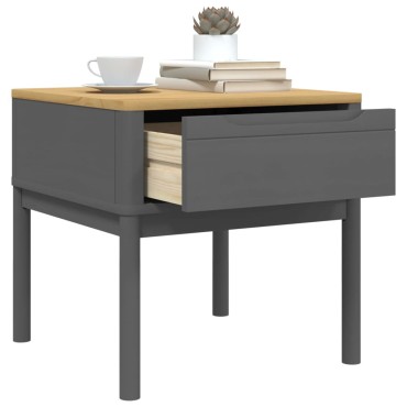 vidaXL Τραπεζάκι FLORO Γκρι 55x55x54cm από Μασίφ Ξύλο Πεύκου