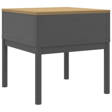 vidaXL Τραπεζάκι FLORO Γκρι 55x55x54cm από Μασίφ Ξύλο Πεύκου