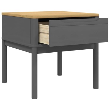vidaXL Τραπεζάκι FLORO Γκρι 55x55x54cm από Μασίφ Ξύλο Πεύκου
