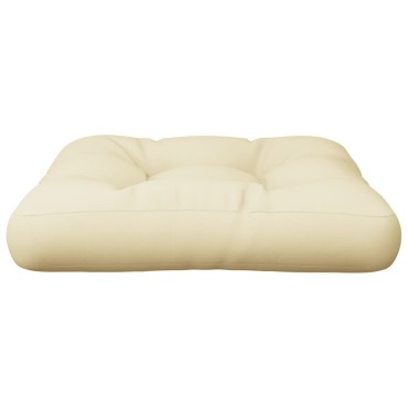 vidaXL Μαξιλάρι Παλέτας Κρεμ 58x58x10cm από Ύφασμα