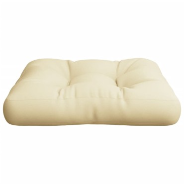 vidaXL Μαξιλάρι Παλέτας Κρεμ 58x58x10cm από Ύφασμα