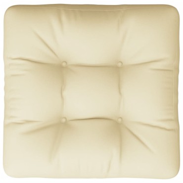 vidaXL Μαξιλάρι Παλέτας Κρεμ 58x58x10cm από Ύφασμα