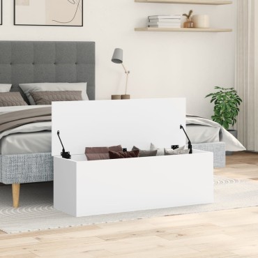 vidaXL Κουτί Αποθήκευσης Λευκό 102x35x35cm από Επεξεργασμένο Ξύλο 1 τεμ.