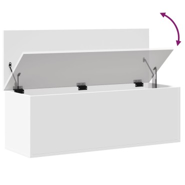 vidaXL Κουτί Αποθήκευσης Λευκό 102x35x35cm από Επεξεργασμένο Ξύλο 1 τεμ.