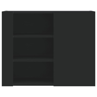 vidaXL Ντουλάπι Τοίχου Μαύρο 75x35x60cm από Επεξεργασμένο Ξύλο 1 τεμ.