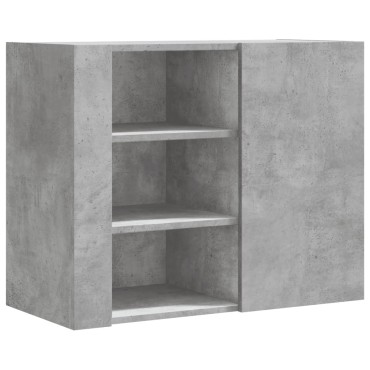 vidaXL Ντουλάπι Τοίχου Γκρι Σκυρ. 75x35x60cm Επεξεργασμένο Ξύλο 1 τεμ.