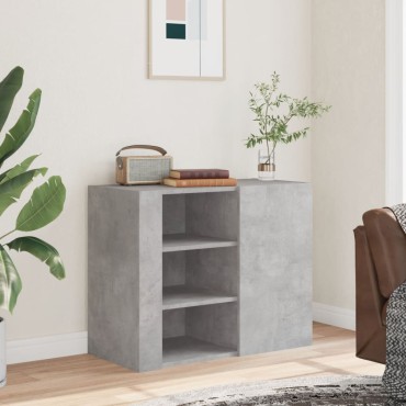 vidaXL Ντουλάπι Τοίχου Γκρι Σκυρ. 75x35x60cm Επεξεργασμένο Ξύλο 1 τεμ.