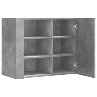 vidaXL Ντουλάπι Τοίχου Γκρι Σκυρ. 75x35x60cm Επεξεργασμένο Ξύλο 1 τεμ.