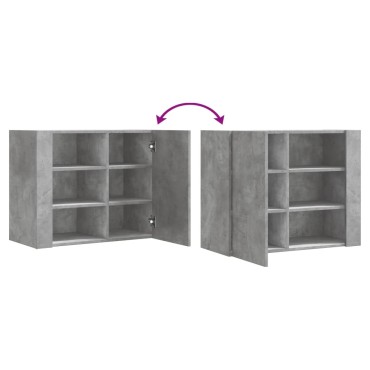 vidaXL Ντουλάπι Τοίχου Γκρι Σκυρ. 75x35x60cm Επεξεργασμένο Ξύλο 1 τεμ.