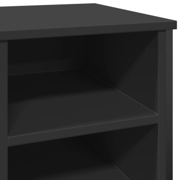 vidaXL Παπουτσοθήκη Μαύρη 90x38x61,5cm από Επεξεργασμένο Ξύλο