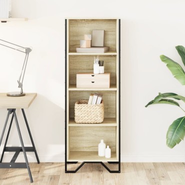 vidaXL Βιβλιοθήκη Sonoma Δρυς 50x31x137,5cm από Επεξεργασμένο Ξύλο 1 τεμ.