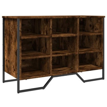 vidaXL Παπουτσοθήκη Καπνιστή Δρυς 90x38x61,5cm από Επεξεργασμένο Ξύλο