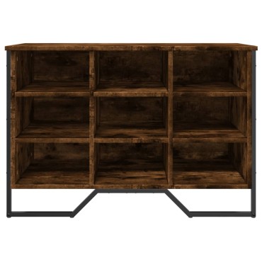 vidaXL Παπουτσοθήκη Καπνιστή Δρυς 90x38x61,5cm από Επεξεργασμένο Ξύλο
