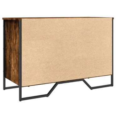 vidaXL Παπουτσοθήκη Καπνιστή Δρυς 90x38x61,5cm από Επεξεργασμένο Ξύλο