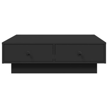 vidaXL Τραπεζάκι Σαλονιού Μαύρο 90x90x28cm Επεξεργασμένο Ξύλο 1 τεμ.