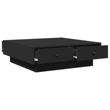 vidaXL Τραπεζάκι Σαλονιού Μαύρο 90x90x28cm Επεξεργασμένο Ξύλο 1 τεμ.