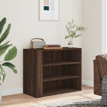 vidaXL Ντουλάπι Τοίχου Καφέ Δρυς 75x35x60cm Επεξεργασμένο Ξύλο 1 τεμ.