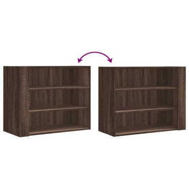 vidaXL Ντουλάπι Τοίχου Καφέ Δρυς 75x35x60cm Επεξεργασμένο Ξύλο 1 τεμ.