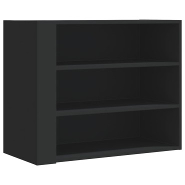 vidaXL Ντουλάπι Τοίχου Μαύρο 75x35x60cm από Επεξεργασμένο Ξύλο 1 τεμ.