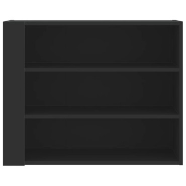 vidaXL Ντουλάπι Τοίχου Μαύρο 75x35x60cm από Επεξεργασμένο Ξύλο 1 τεμ.