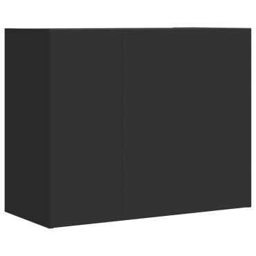 vidaXL Ντουλάπι Τοίχου Μαύρο 75x35x60cm από Επεξεργασμένο Ξύλο 1 τεμ.
