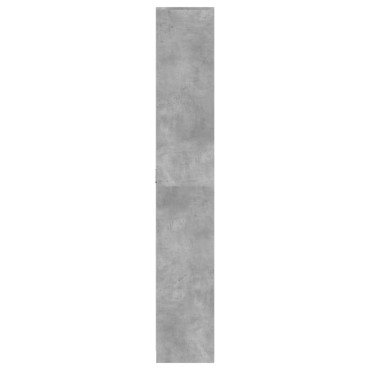 vidaXL Ντουλάπι με LED Γκρι 41,5x32,5x200cm από Επεξεργασμένο Ξύλο 1 τεμ.