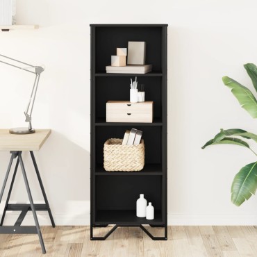 vidaXL Βιβλιοθήκη Μαύρη 50x31x137,5cm από Επεξεργασμένο Ξύλο 1 τεμ.