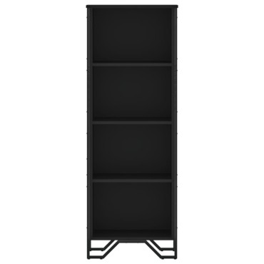vidaXL Βιβλιοθήκη Μαύρη 50x31x137,5cm από Επεξεργασμένο Ξύλο 1 τεμ.