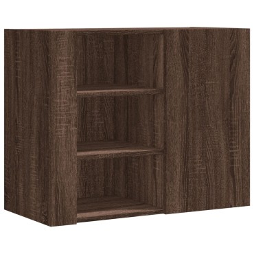 vidaXL Ντουλάπι Τοίχου Καφέ Δρυς 75x35x60cm Επεξεργασμένο Ξύλο 1 τεμ.