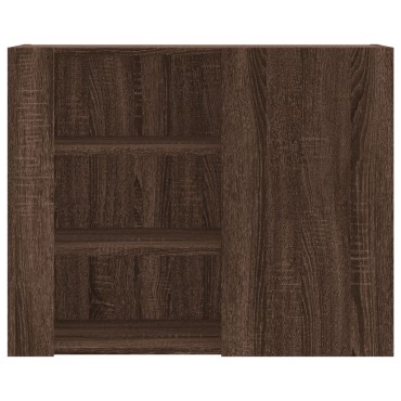 vidaXL Ντουλάπι Τοίχου Καφέ Δρυς 75x35x60cm Επεξεργασμένο Ξύλο 1 τεμ.